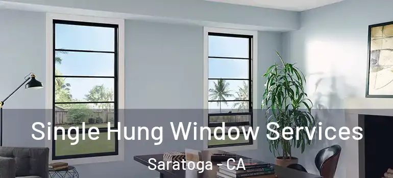  Single Hung Window Services Saratoga - CA